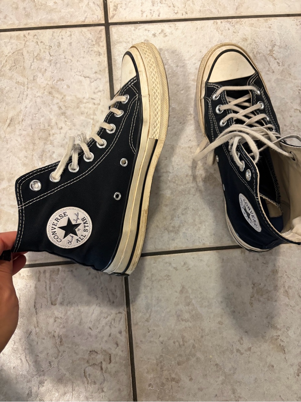 Black Canvas Adult Unisex High-Top Sneakers - Classic Style